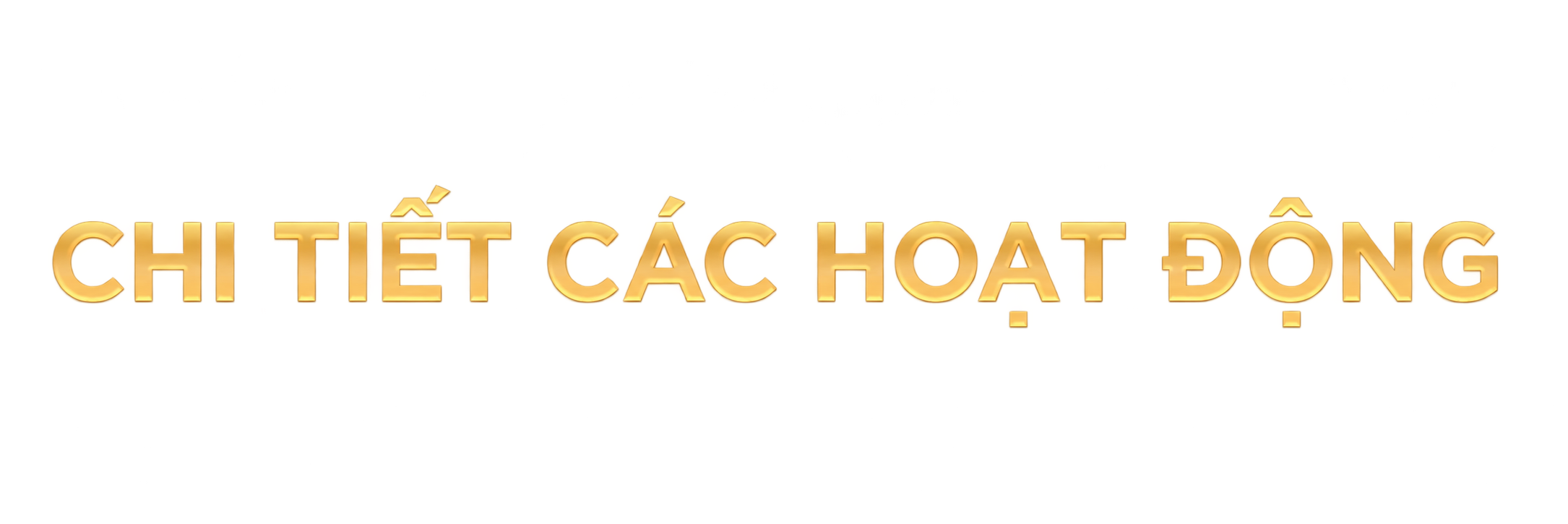 CHI TIẾT CÁC HOẠT ĐỘNG